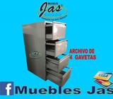 ARCHIVOS DE 2,3 Y 4 GAVETAS JAS