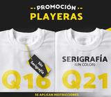 Promoción playera con y sin serigrafía