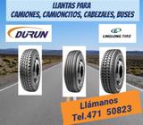 LLANTAS PARA CAMIONES, CAMIONCITOS, CABEZALES,BUSES. TEL. 471 50823