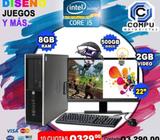 HP 6300PRO INTEL CORE I5 3ERA GENERACION 2GB DE VIDEO 8GB RAM MONITOR DE 22.1' PULGADAS