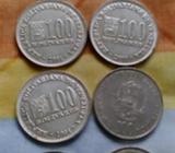 Lote 8 monedas 100 Bolivares Venezuela vendo en