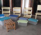 Vendo sillas,mesa,planchador,cajas,mueble para verdura,maleta chiquita